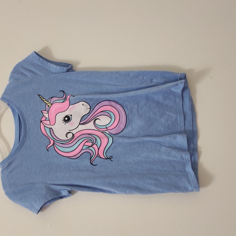 Blue unicorn shirt